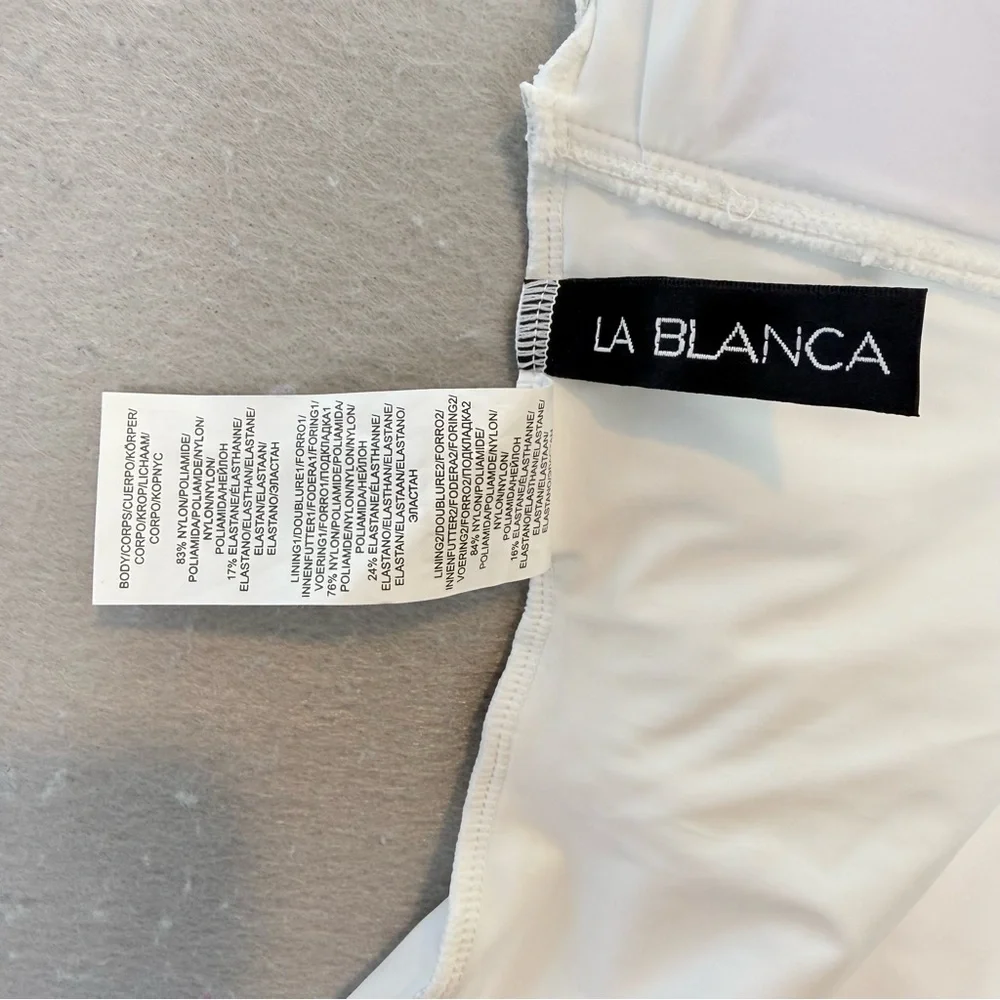La Blanca - NWT women’s cross Back‎  one piece swimsuit V-neck  Island Goddess 4